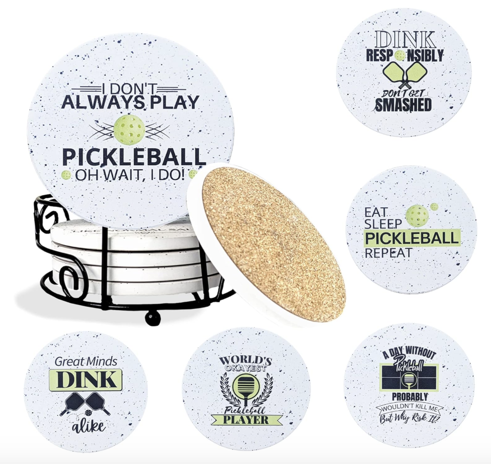 Pickleball Charcuterie Board and Pickleball Coasters